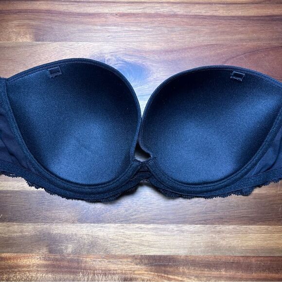Natori black strapless bra 🖤 NWOT 🖤 three prong band 🖤 34D - Picture 3 of 6